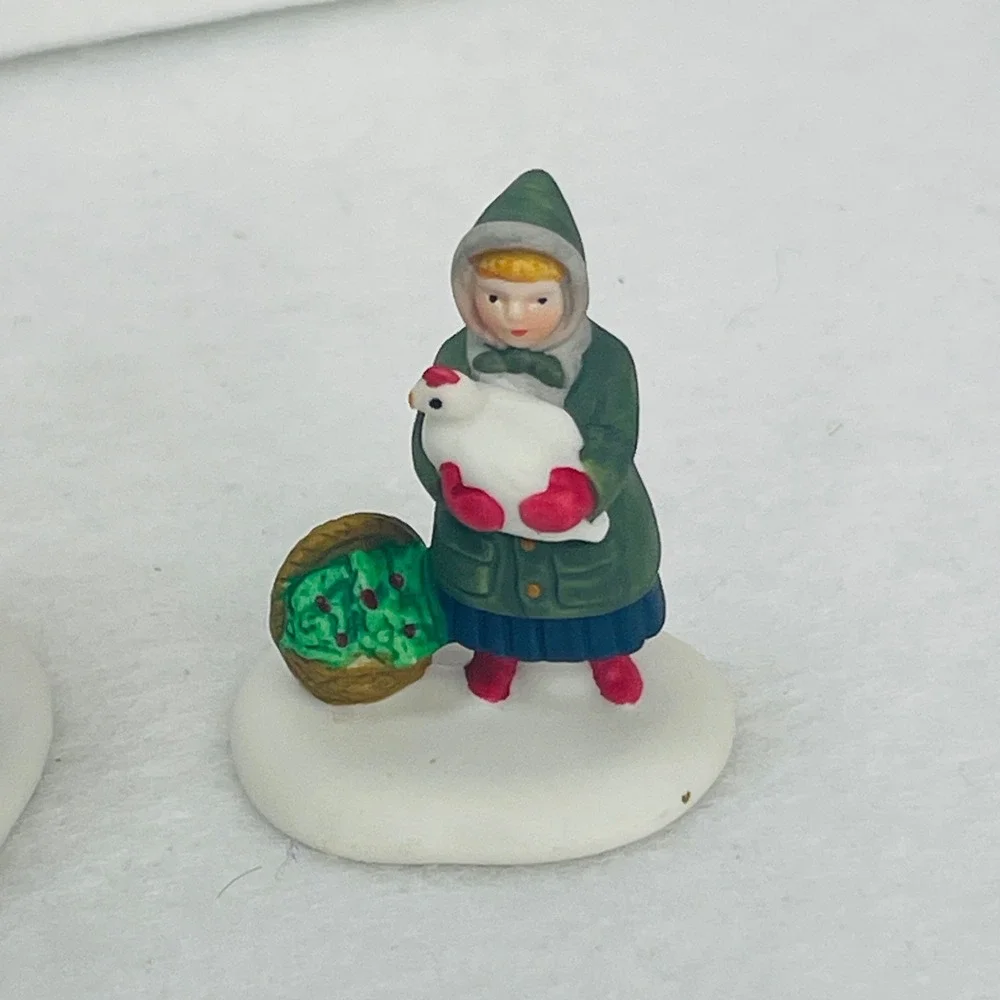 Dept 56 Heritage Village Harvest Seed Cart Set of 3 Porcelain Figures 5645-6